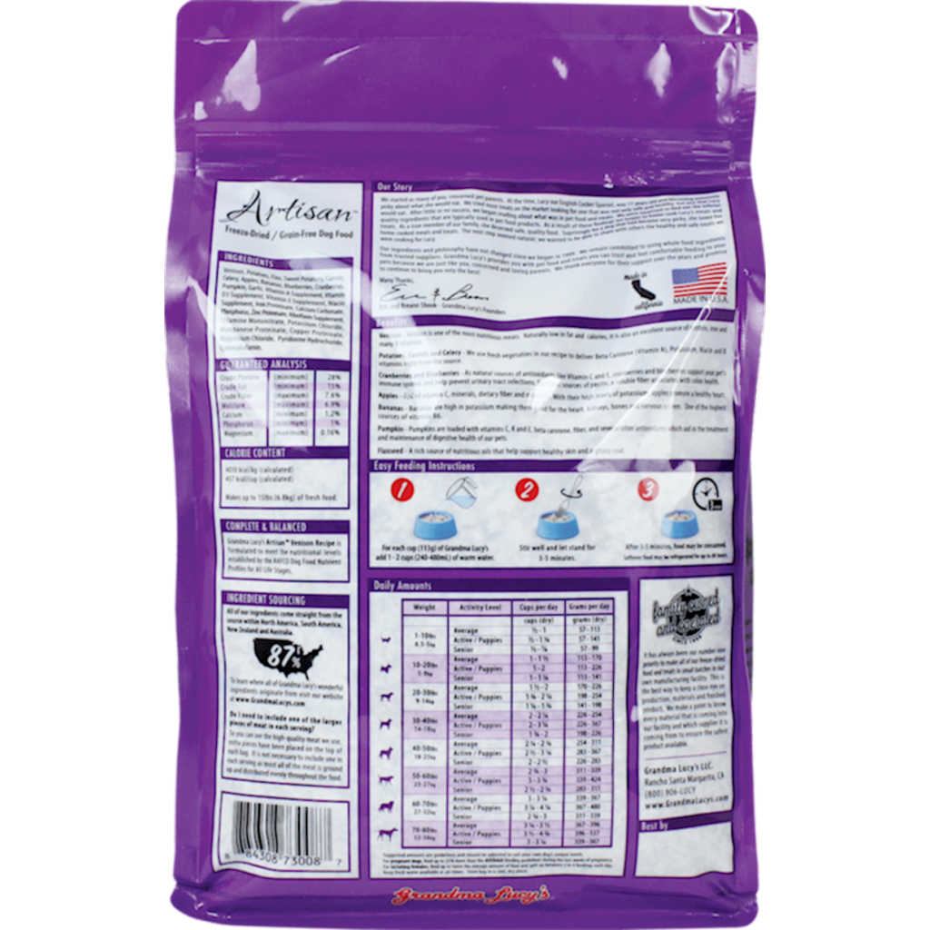 Grandma Lucy's - Artisan - Dog Grain Free Venison