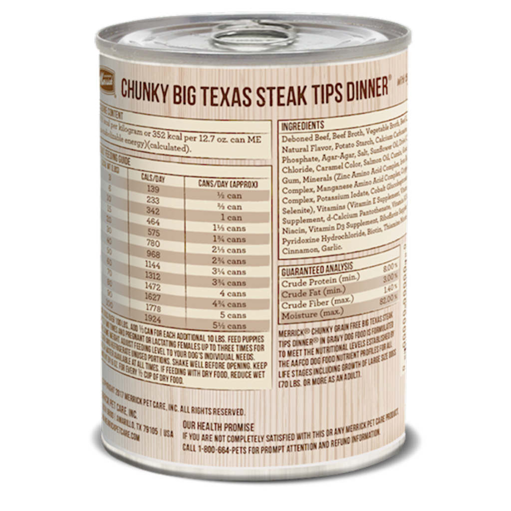 Merrick - Classic - Dog Chunky Big Texas Steak Tips