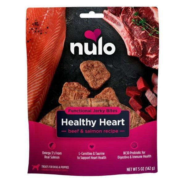 Nulo - Freestyle - Dog Functional Jerky Heart Beef & Salm