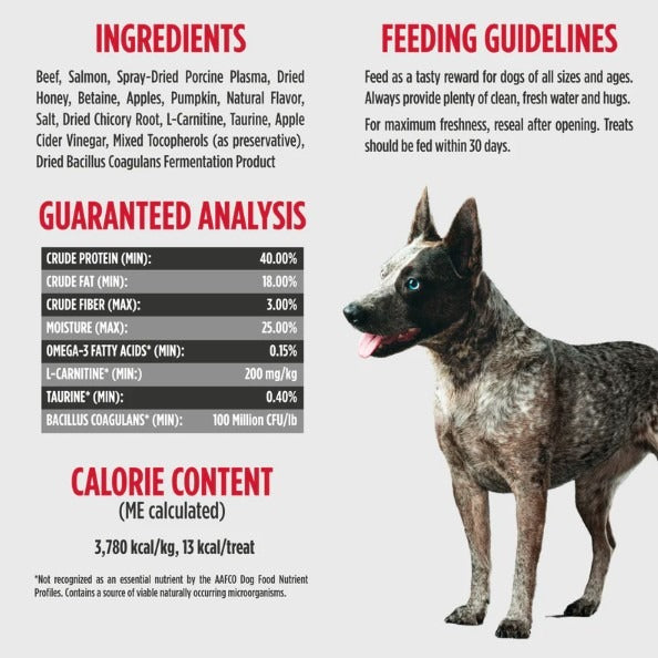 Nulo - Freestyle - Dog Functional Jerky Heart Beef & Salm