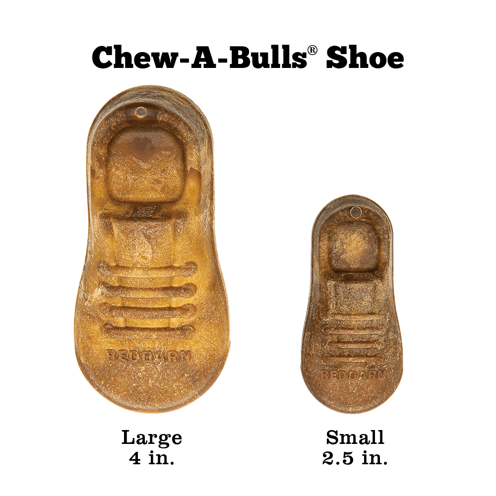 Redbarn Chew-A-Bulls Shoe Dog Treats, Small