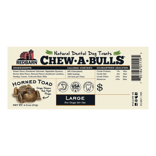 Redbarn Chew-A-Bulls Horned Large Toad BULK