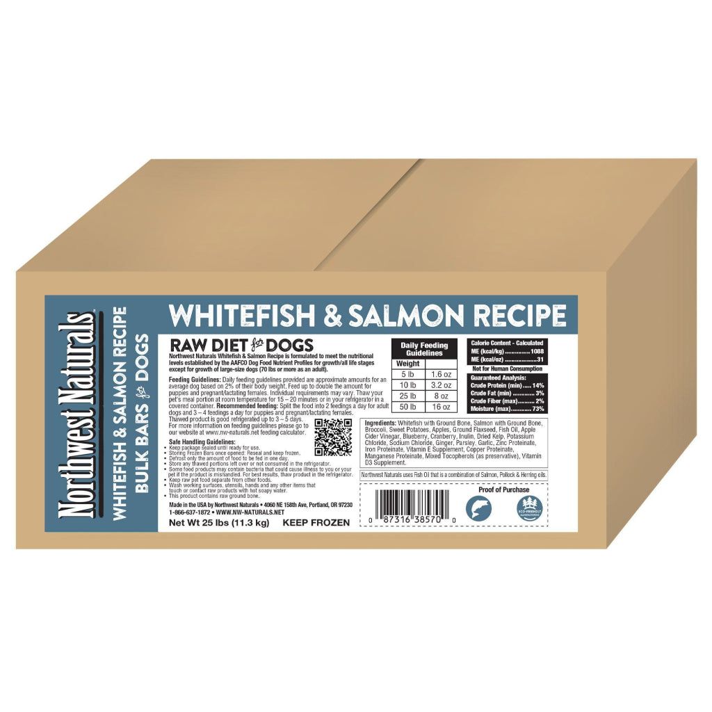 Northwest Naturals - Dinner Bars Whitefish & Salmon Bulk