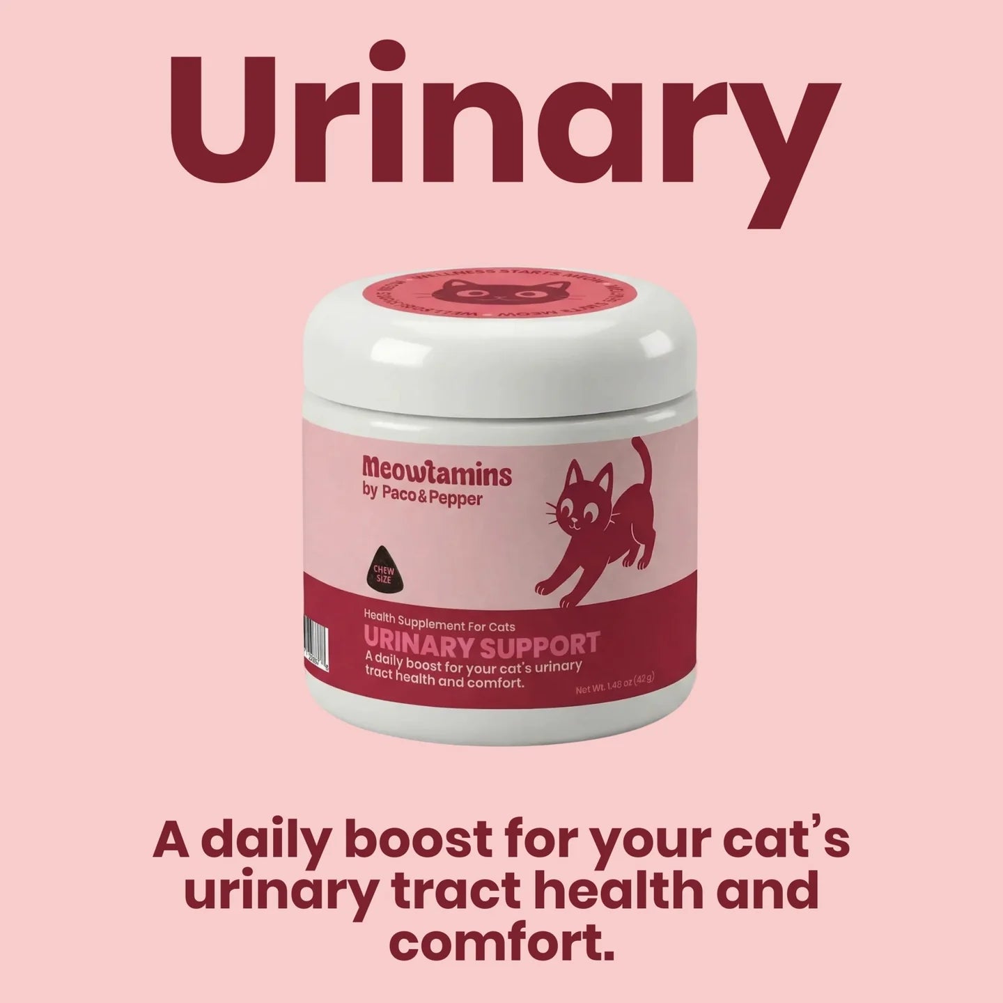 MEOWTAMINS Urinary Soft Chew 60CT For Cats