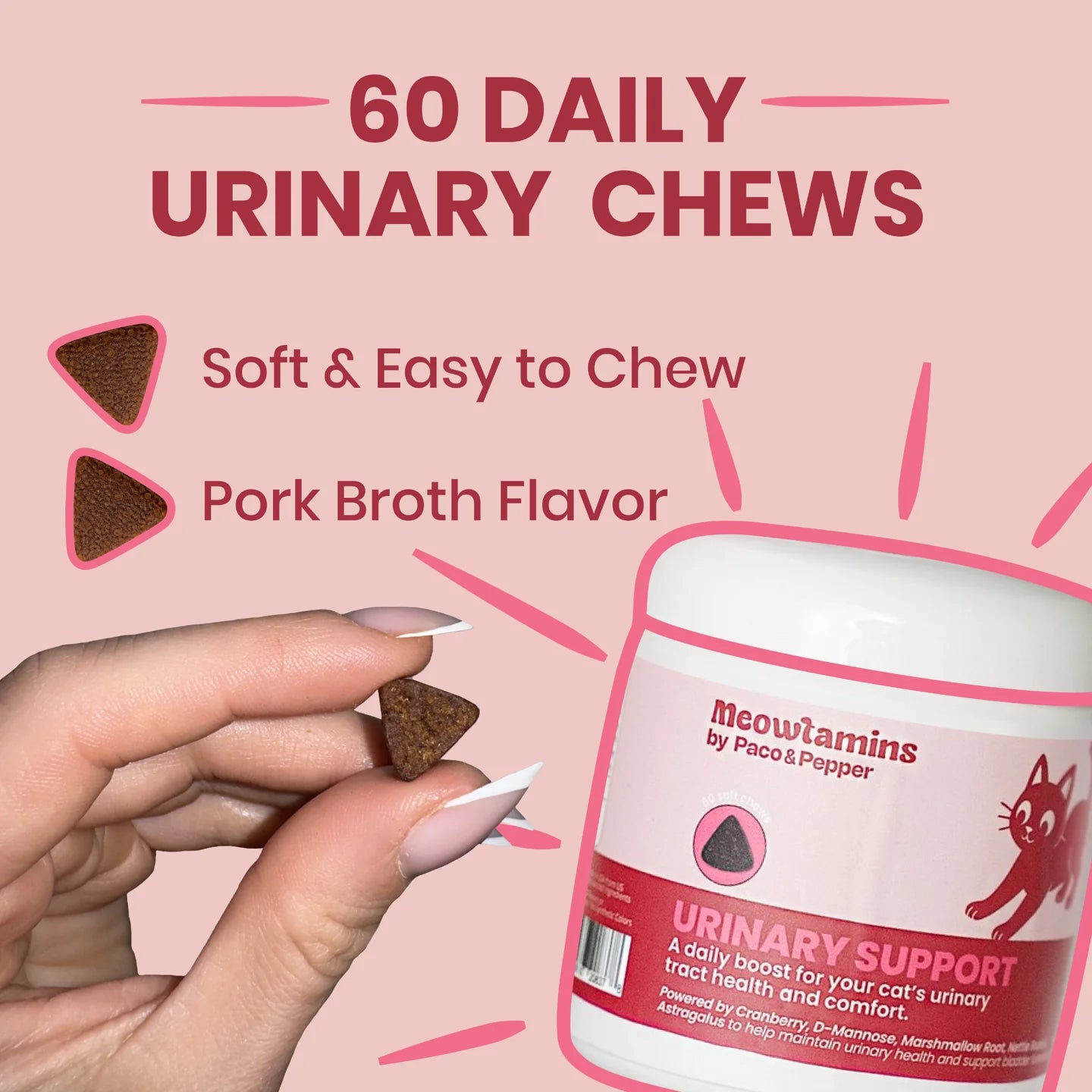 MEOWTAMINS Urinary Soft Chew 60CT For Cats