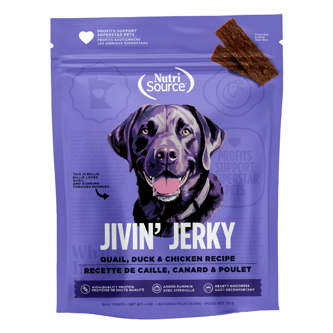 NutriSource Jivin' Jerky Prairie Select Treat 4oz