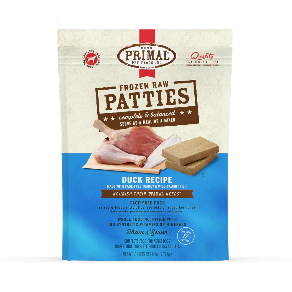 Primal 6lb Duck, Fish and Turkey Frozen Patties
