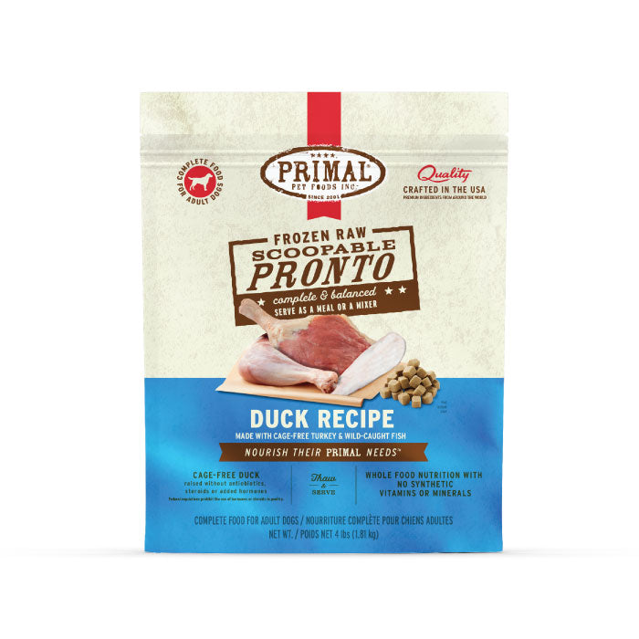 Primal Pronto Frozen Duck, Turkey and Fish Formula for Dogs