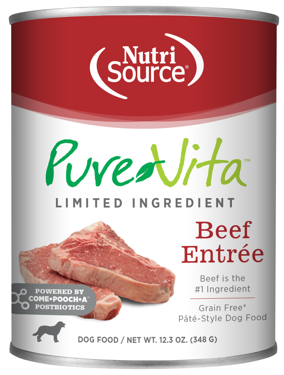 Pure Vita Dog Beef GF Canned 13oz