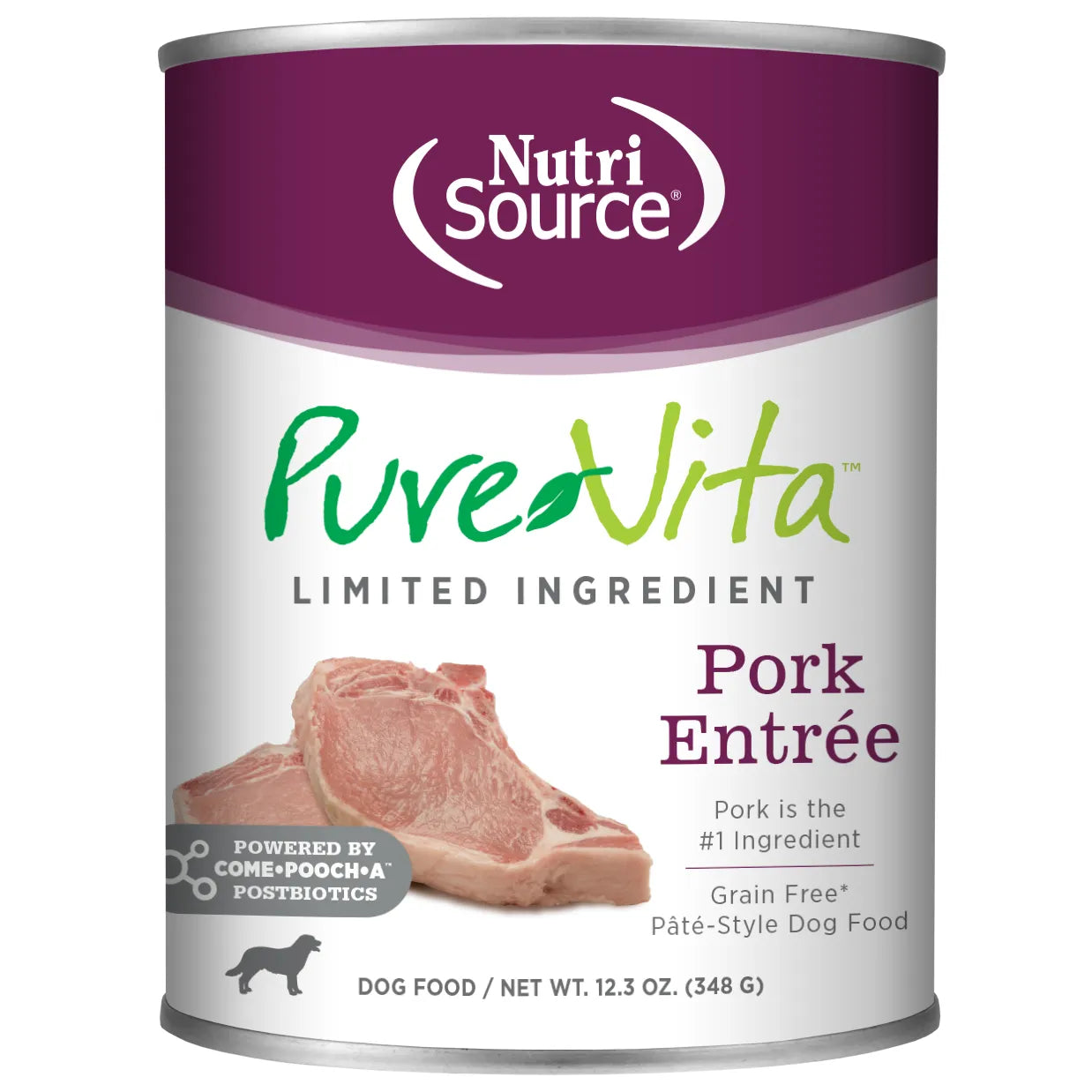 Pure Vita Dog Pork GF Canned 13oz