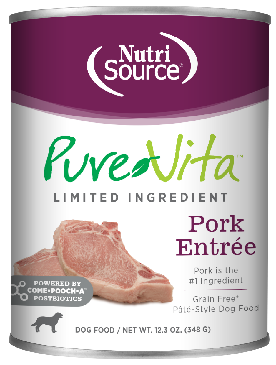 Pure Vita Dog Pork GF Canned 13oz