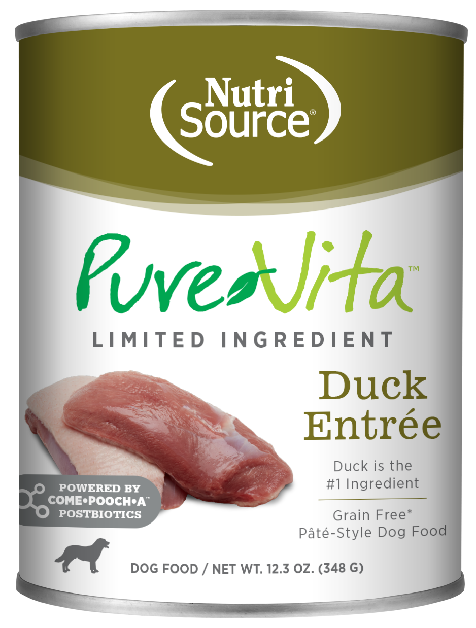 Pure Vita Dog Duck GF Canned 13oz