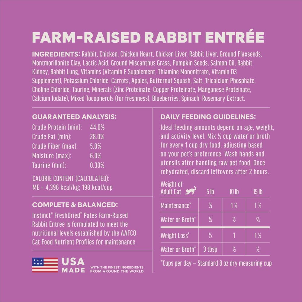 Instinct - FreshDried Pates Rabbit for Cats 3oz