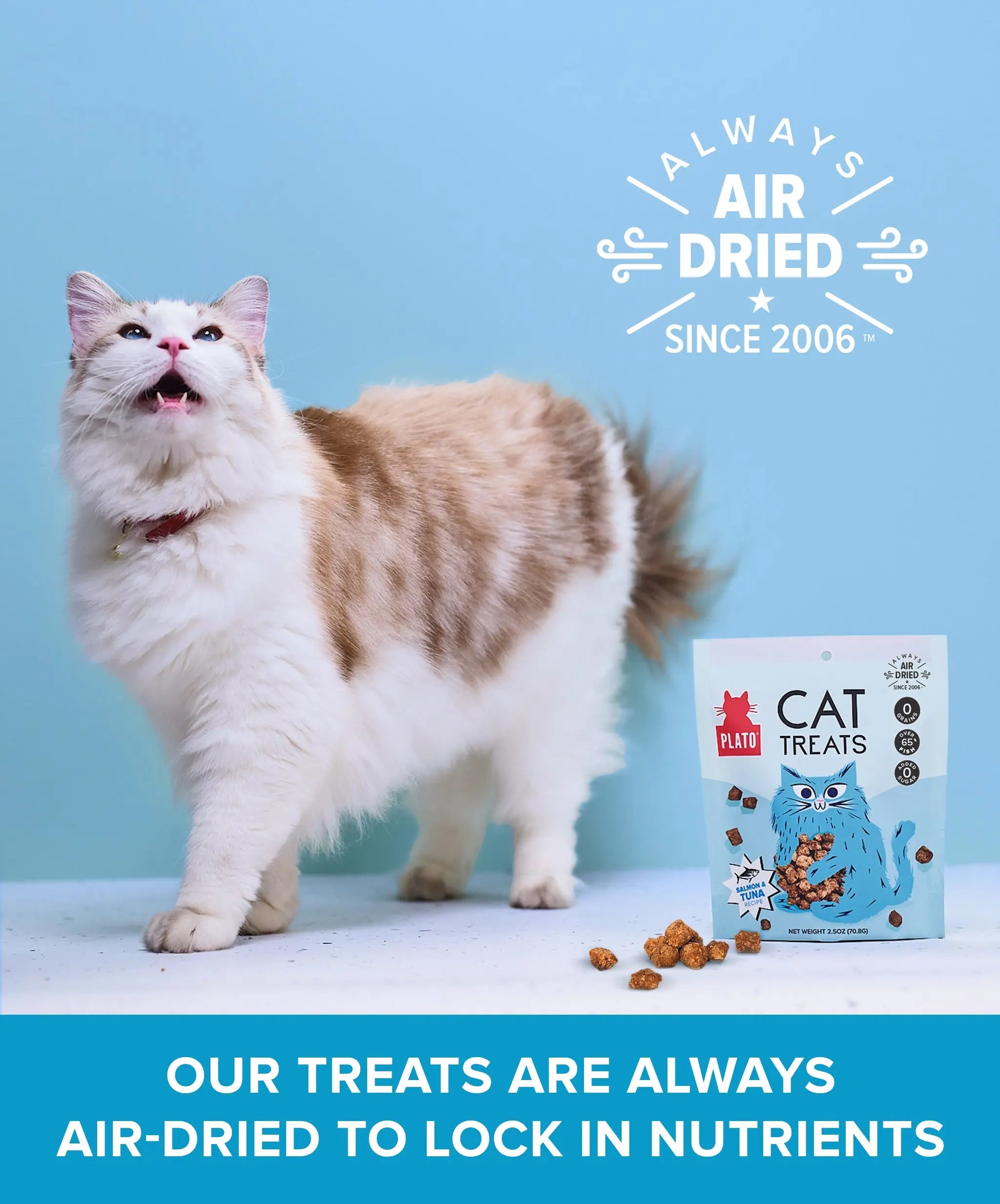 Plato Air Dried Tuna & Salmon Cat Treats