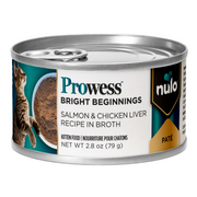 Nulo Prowess Bright Beginnings PatÃ© Salmon & Chicken Liver Recipe in Broth for Kittens 2.8 oz
