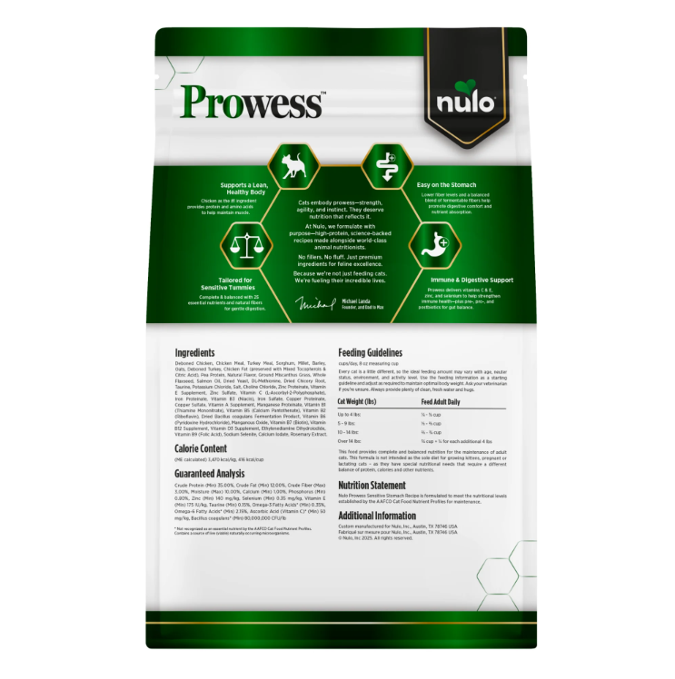 Nulo Prowess Sensitive Stomach Chicken Recipe for Cats