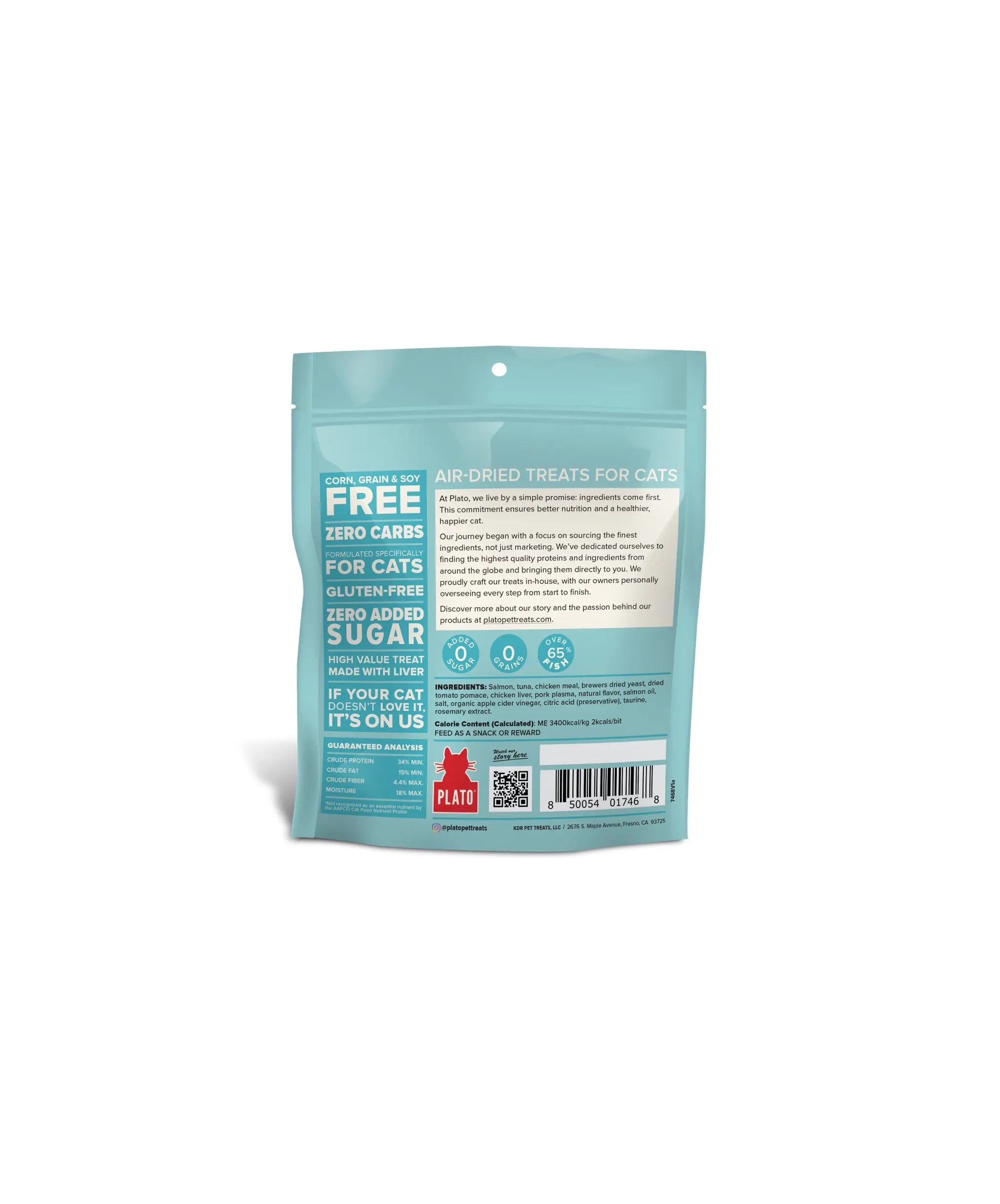 Plato Air Dried Tuna & Salmon Cat Treats