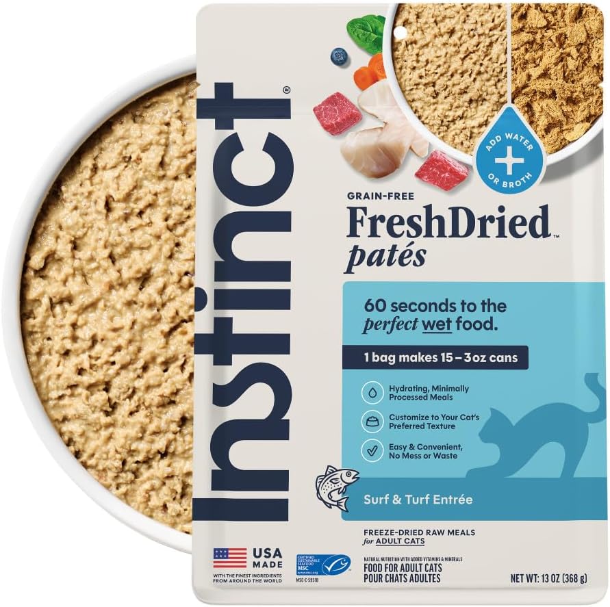 Instinct - FreshDried Pates Surf and Turf for Cats 13oz