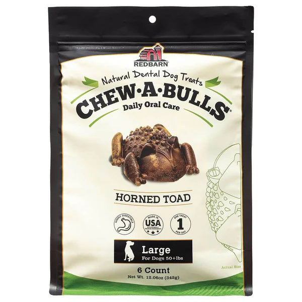 Redbarn - Chew-A-Bulls Toad Lg 6pk