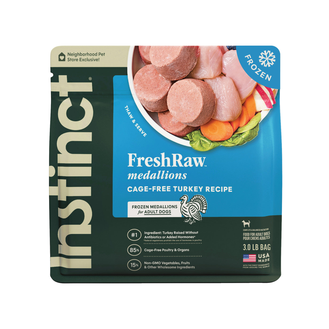 FreshRaw Medallions Cage-Free Turkey Recipe Dog Food