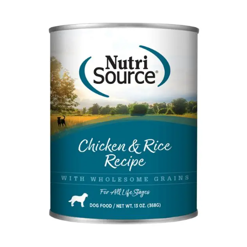 NutriSource Chicken & Rice Canned Dog Food 13oz
