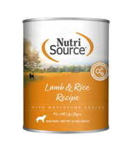 NutriSource Lamb & Rice Canned Dog Food 13oz