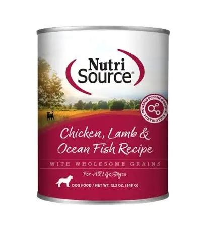 NutriSource Chicken Lamb & Ocean Fish Canned Dog Food 13oz