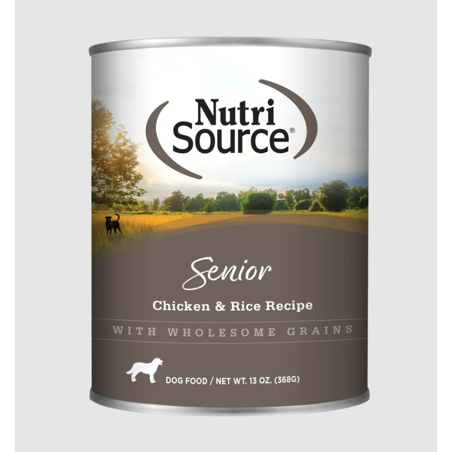 NutriSource Senior Chicken & Rice Canned Dog Food 13oz