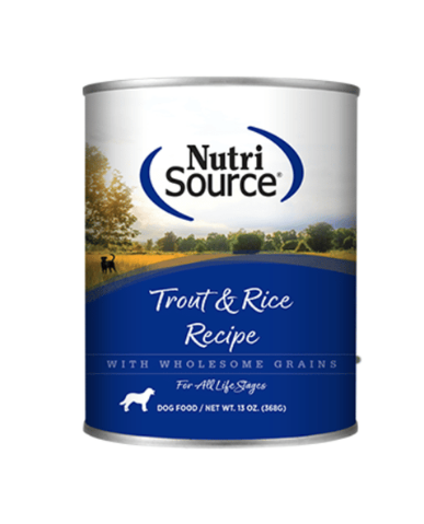 NutriSource Trout & Rice Canned Dog Food 13oz