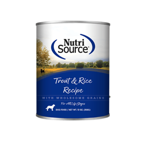 NutriSource Trout & Rice Canned Dog Food 13oz