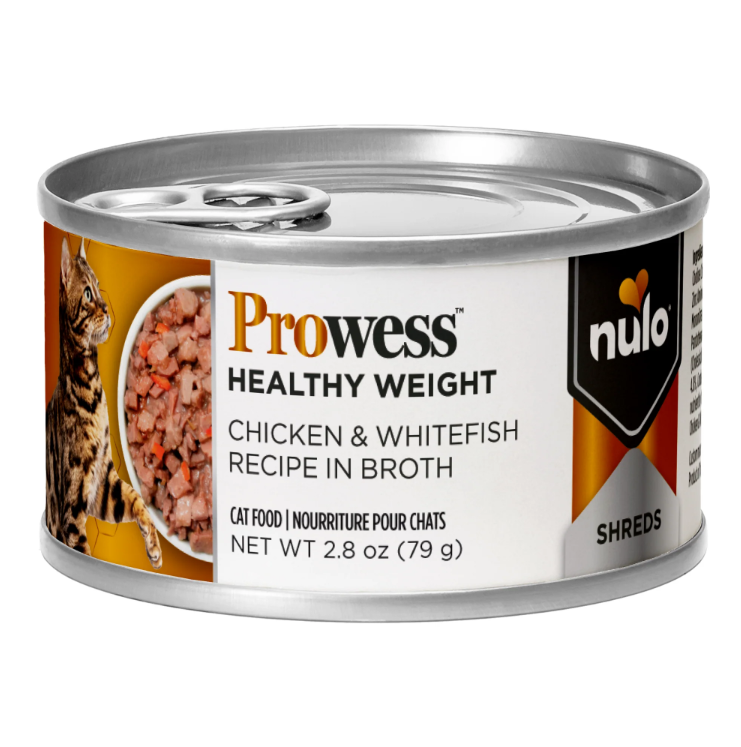 Nulo Prowess Healthy Weight Shreds Chicken & Whitefish Recipe in Broth