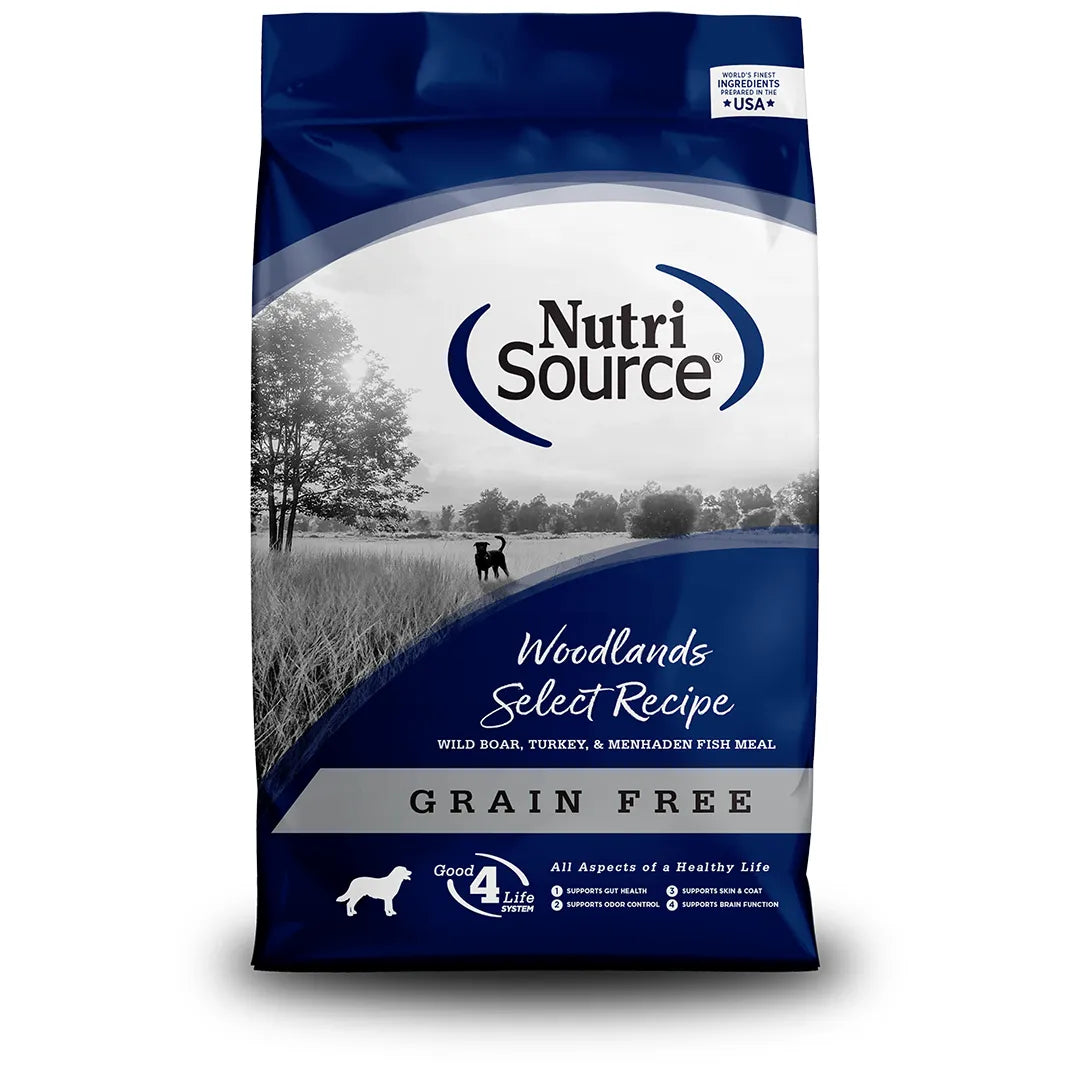 NutriSource Woodlands Select Small Bites Grain-Free Dry Dog Food 4lb